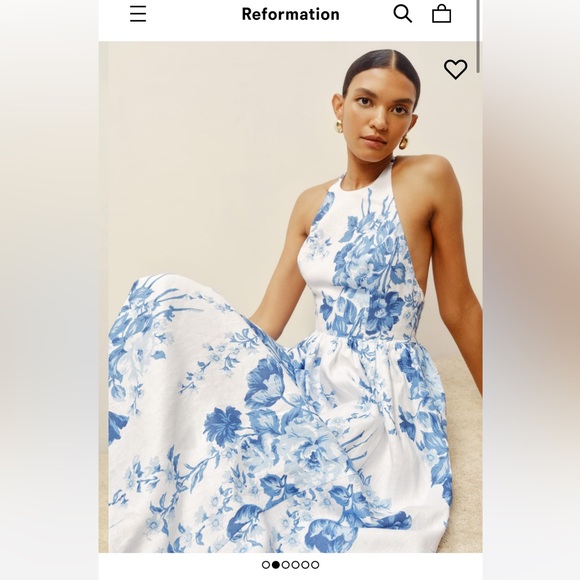 Reformation Percy linen dress in “Vienna” - Picture 2 of 5